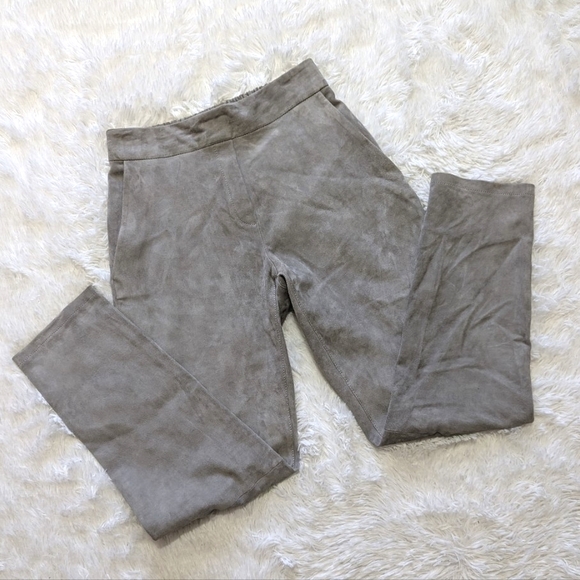 Zinga Pants - Zinga Lamb Leather Grey Suede Noah Boyfriend Pants Size 38/8